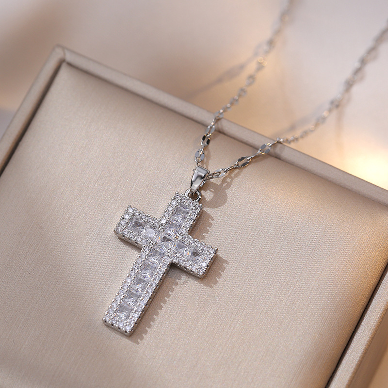 Luxury Cross Pendant Necklace Different Styles of Silver Chains Silver Chain Types