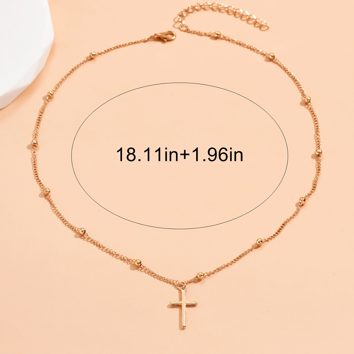 Feminine Fine Jewelry Gold Cross Necklace – Dainty Girls Ladies Pendant