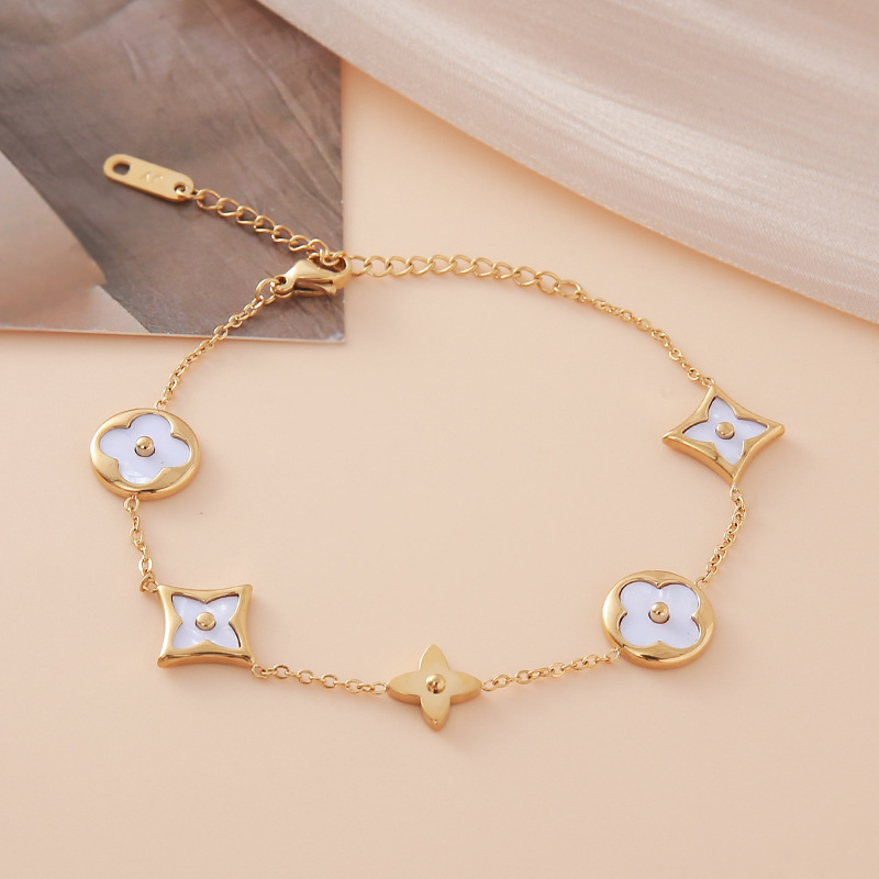 Trendy Enamel Flower Charm Bracelets – Bulk Jewelry Supplies for Wholesale