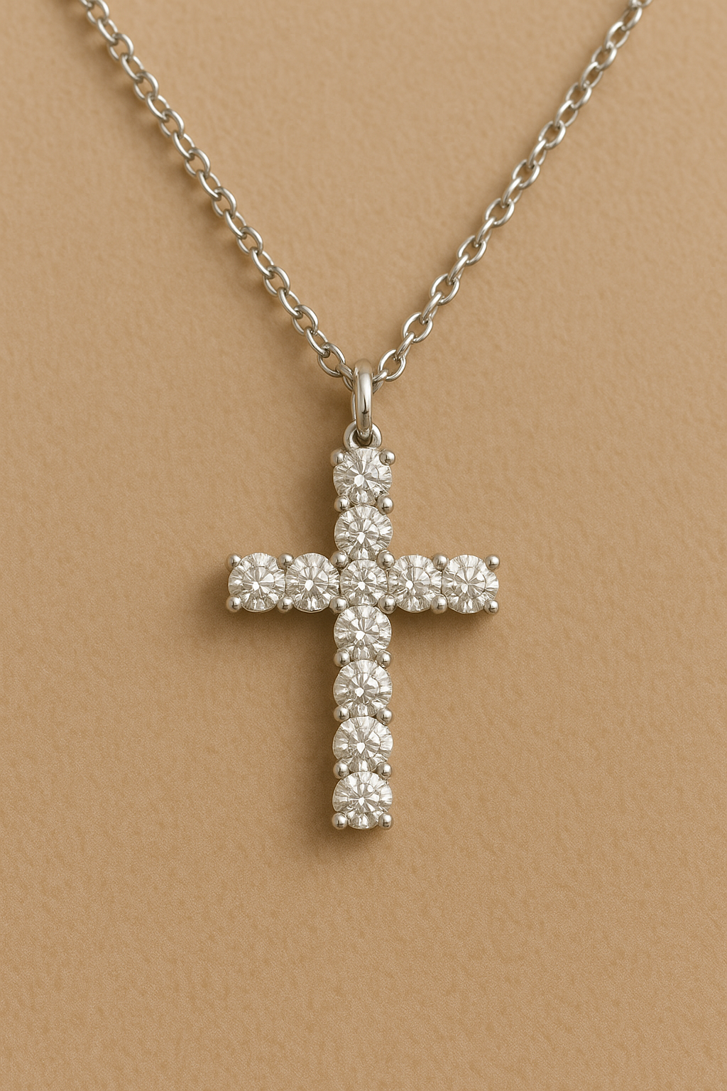 Lab Grown Diamond Cross Necklace – Sparkling Lab Created Diamond Pendant