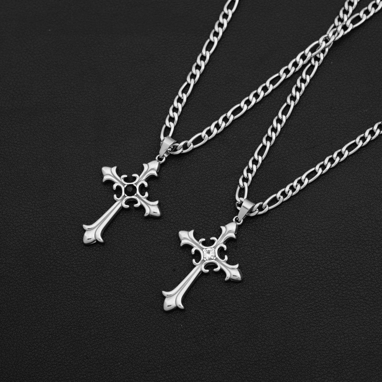 Jesus Hollow-Cut Religious Gold Cross Necklace for Men | Christian Statement Jewelry