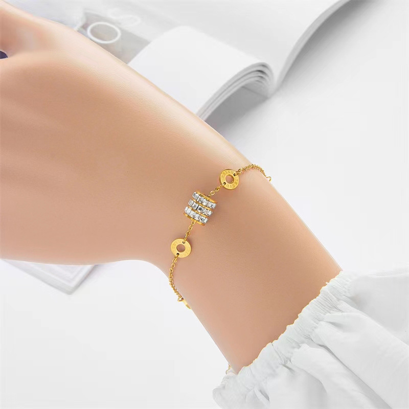 Elegant Gold & Silver Stainless Steel Bracelet for Women, Minimalist Jewelry