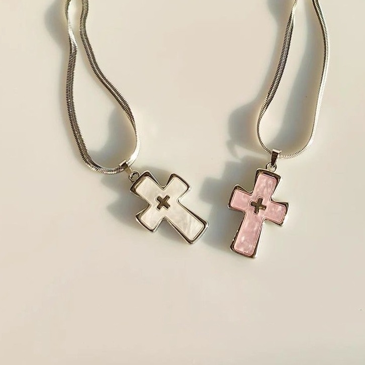 Vintage Chunky Cross Necklace