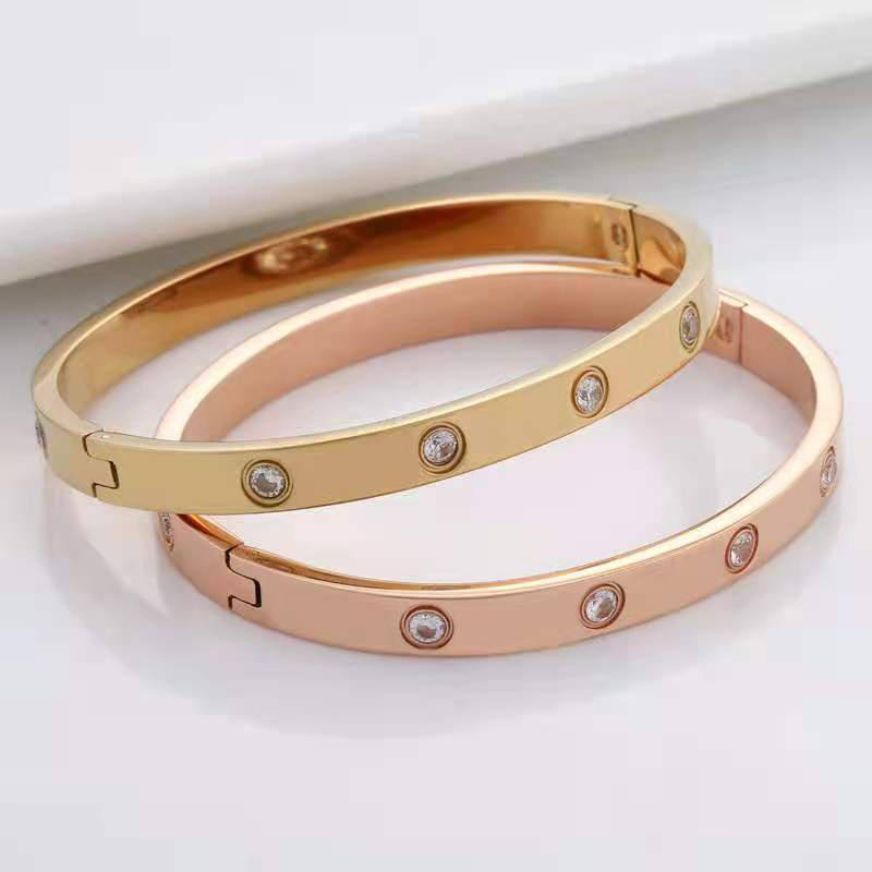 Luxury Gold Plated Bangle with Crystals – Wholesale Jewelry from China Manufacturer
