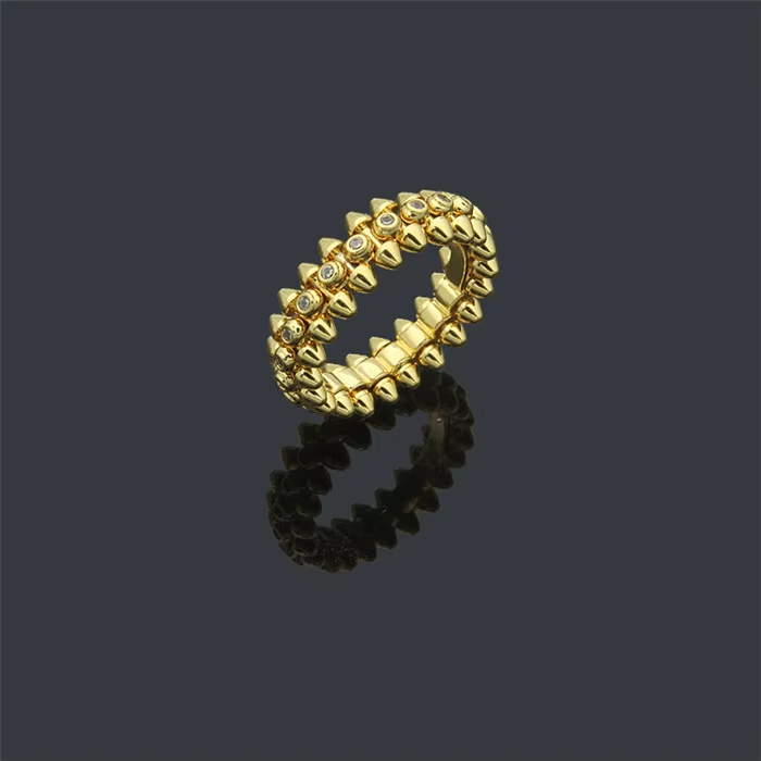 Luxury European American Clash Ring – Rose Gold Stainless Steel Bullet-Inspired Design