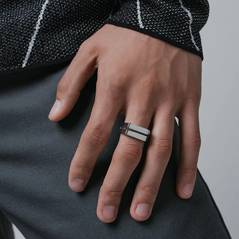 Inspire Minimalist Engraved Ring – 18K Gold Plated Stainless Steel Tarnish-Free Band for Men & Women