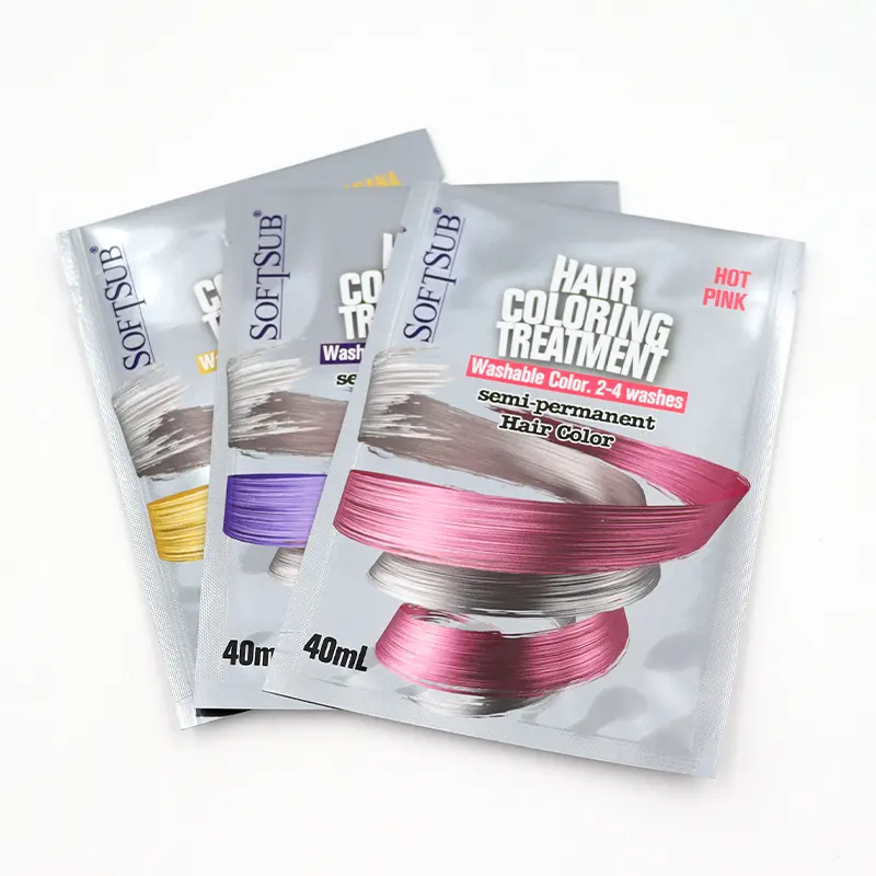 Three Side Seal Bag-Hair Coloring Treatment Packaging