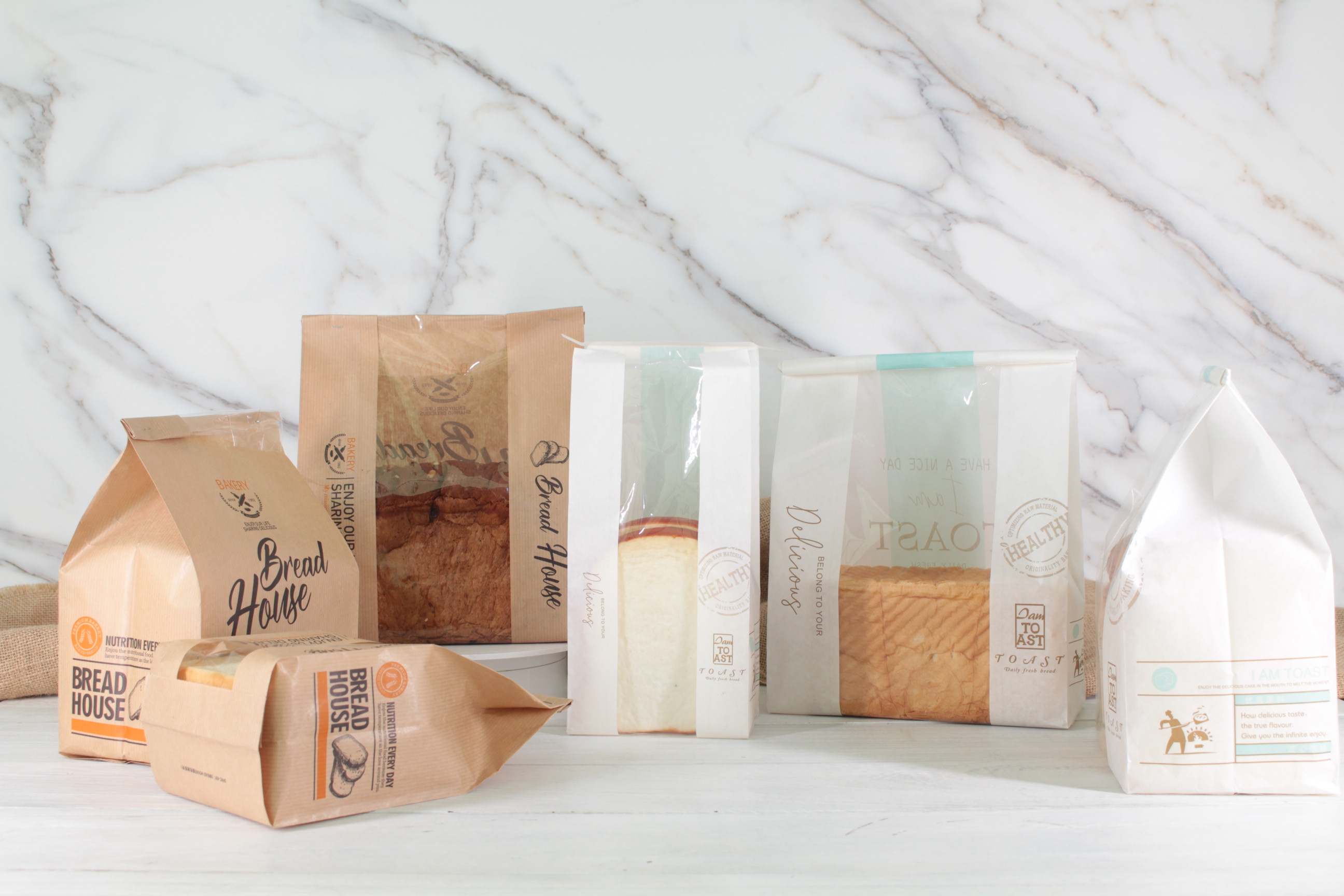 Kraft Paper Bread Bag with Window (Bread House Series)