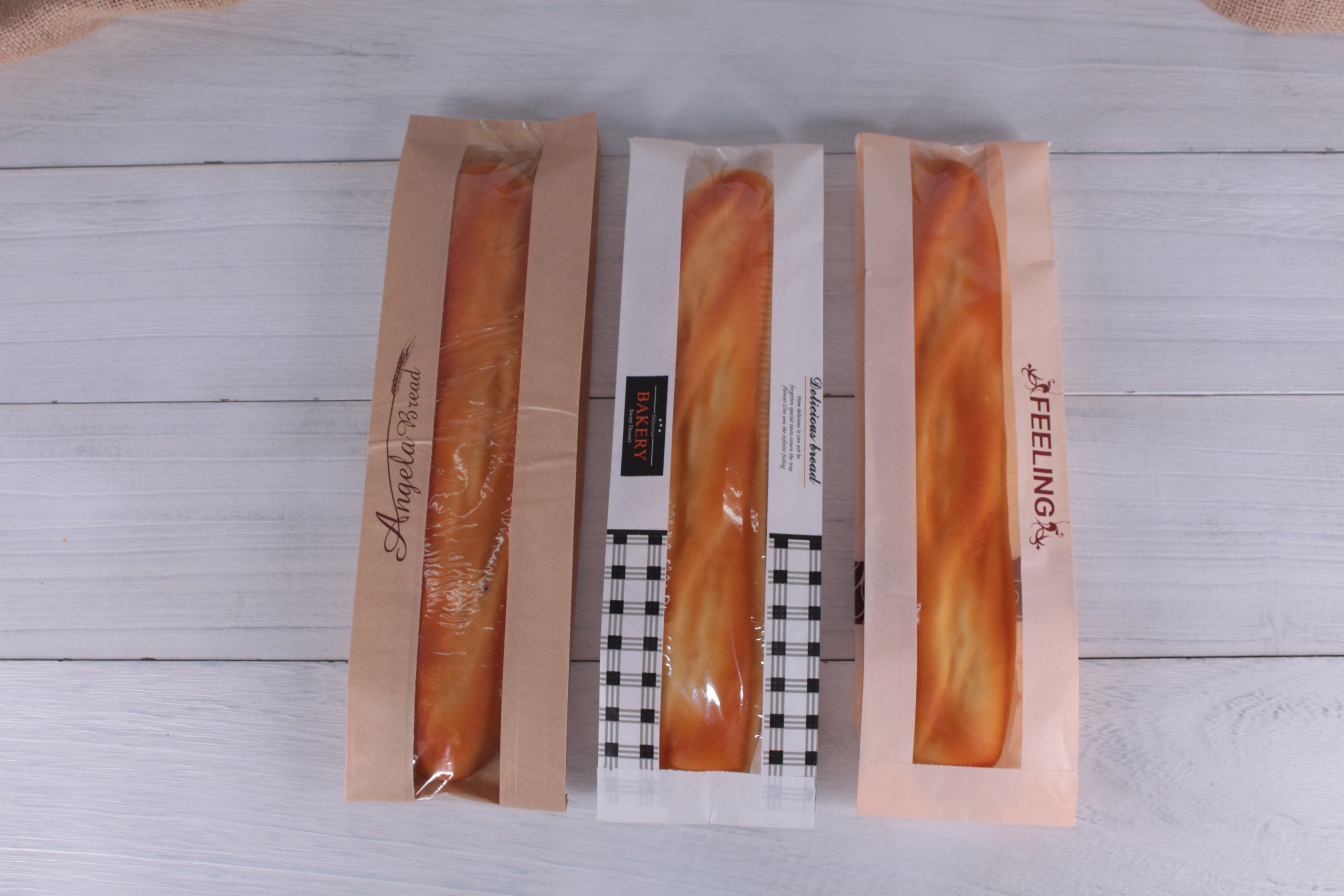 Baguette Kraft Paper Bag with Window