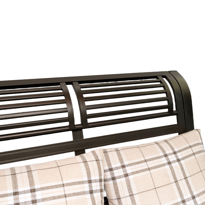 Aluminum Frame Swing Chair with Solar-Powered LED Lights – Perfect for Outdoor Patios, Gardens, and Balconies