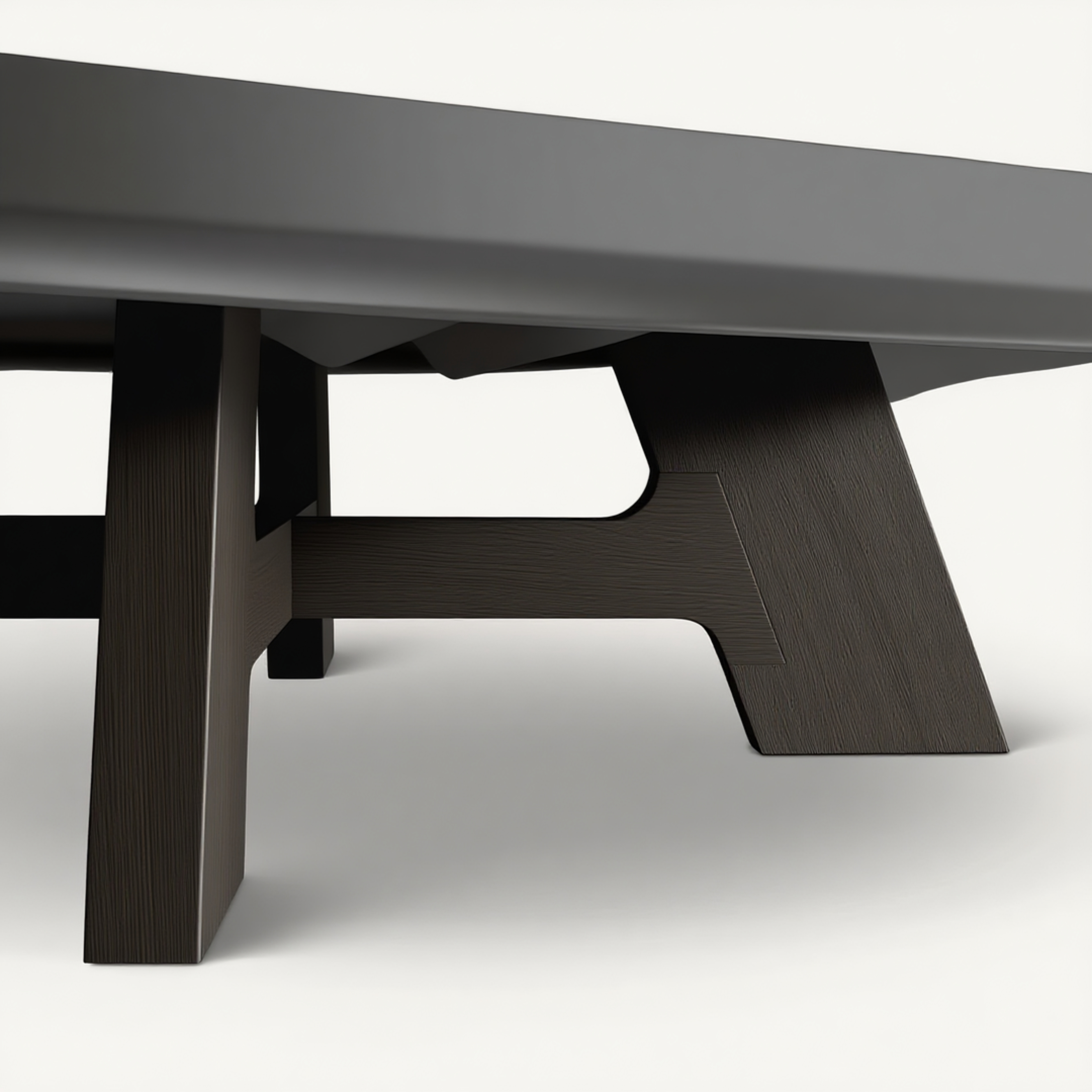 Customizable Solid Wood Coffee Table – Elegant Modern Design in Black and Brown