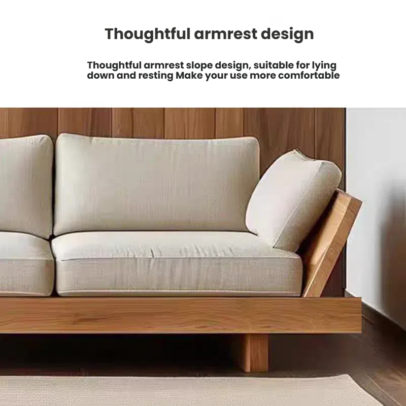 Minimalist Outdoor Solid Wood Loveseat Sofa with Round Coffee Table – 2-Seat Patio Furniture Set