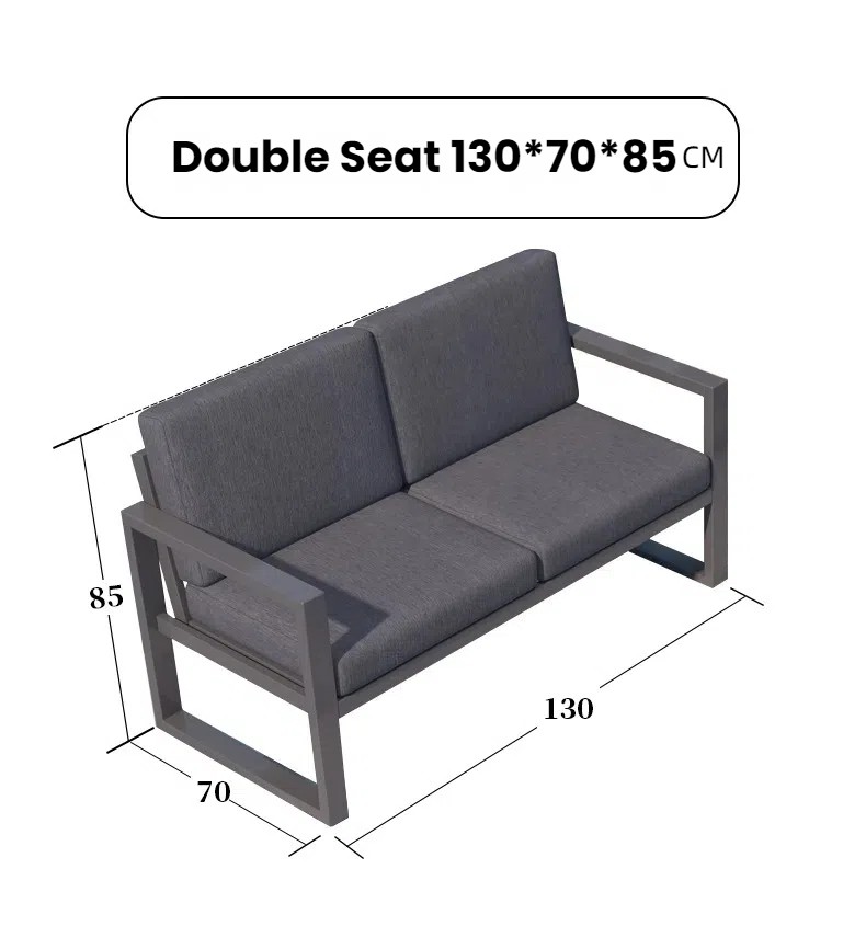 Modern Aluminum Outdoor Sofa Set with Cushions – 4 Piece Garden Lounge Set