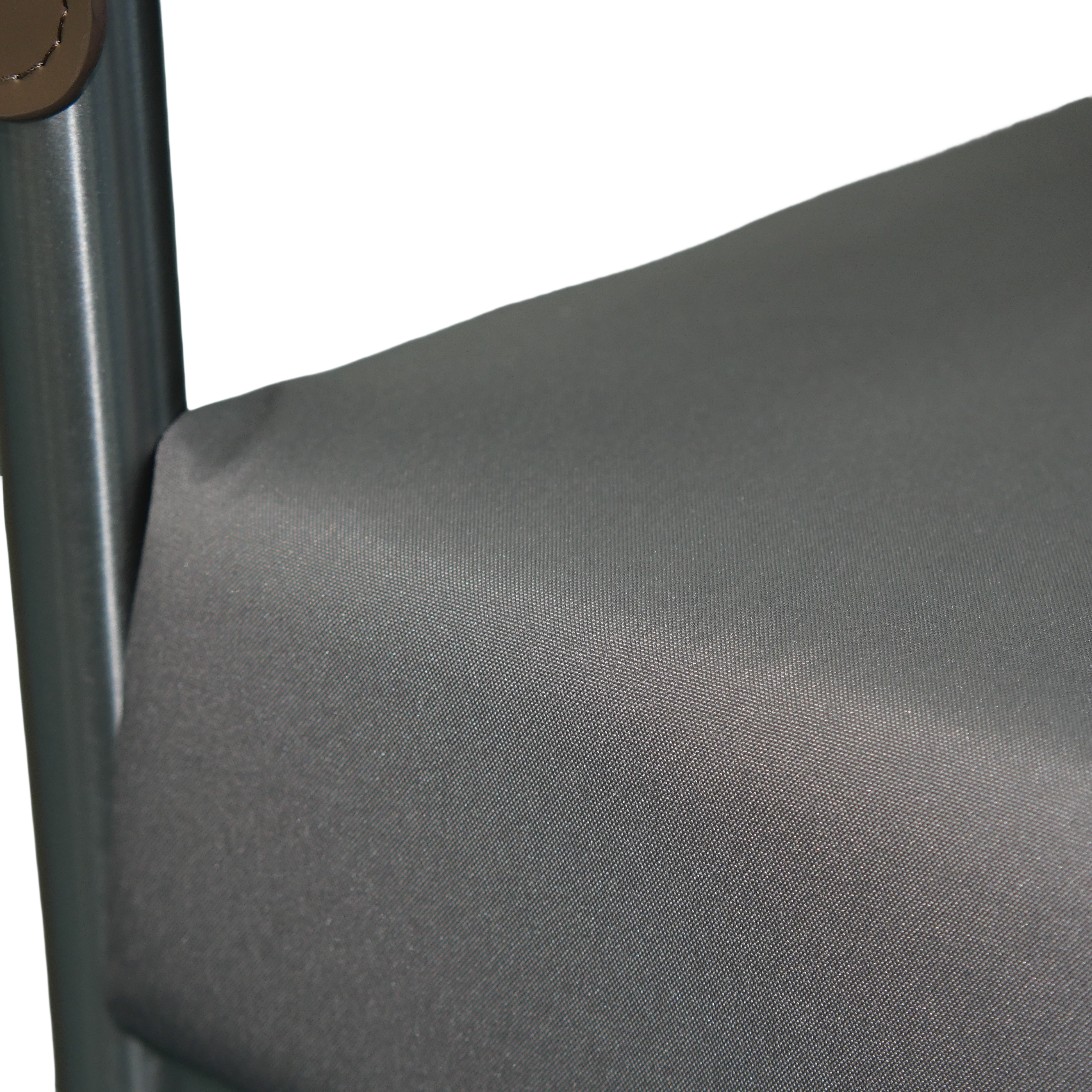 Outdoor Table Set with Aluminum Frame, Leather Handrails and 2 Chairs