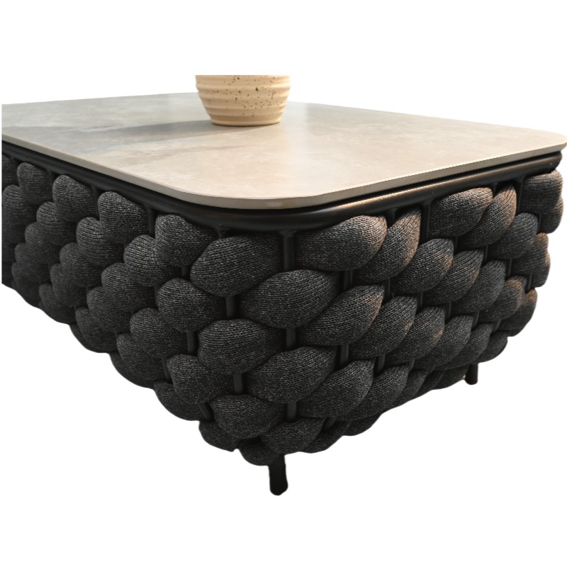 Rope Weave and Aluminum Outdoor Sofa Set | Stylish Patio Furniture with Cushioned Seating