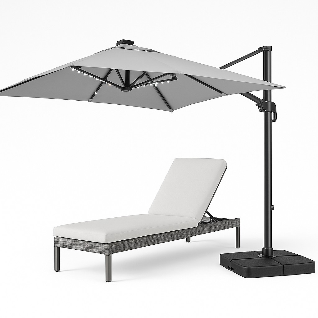 Outdoor Cantilever Patio Umbrella with L