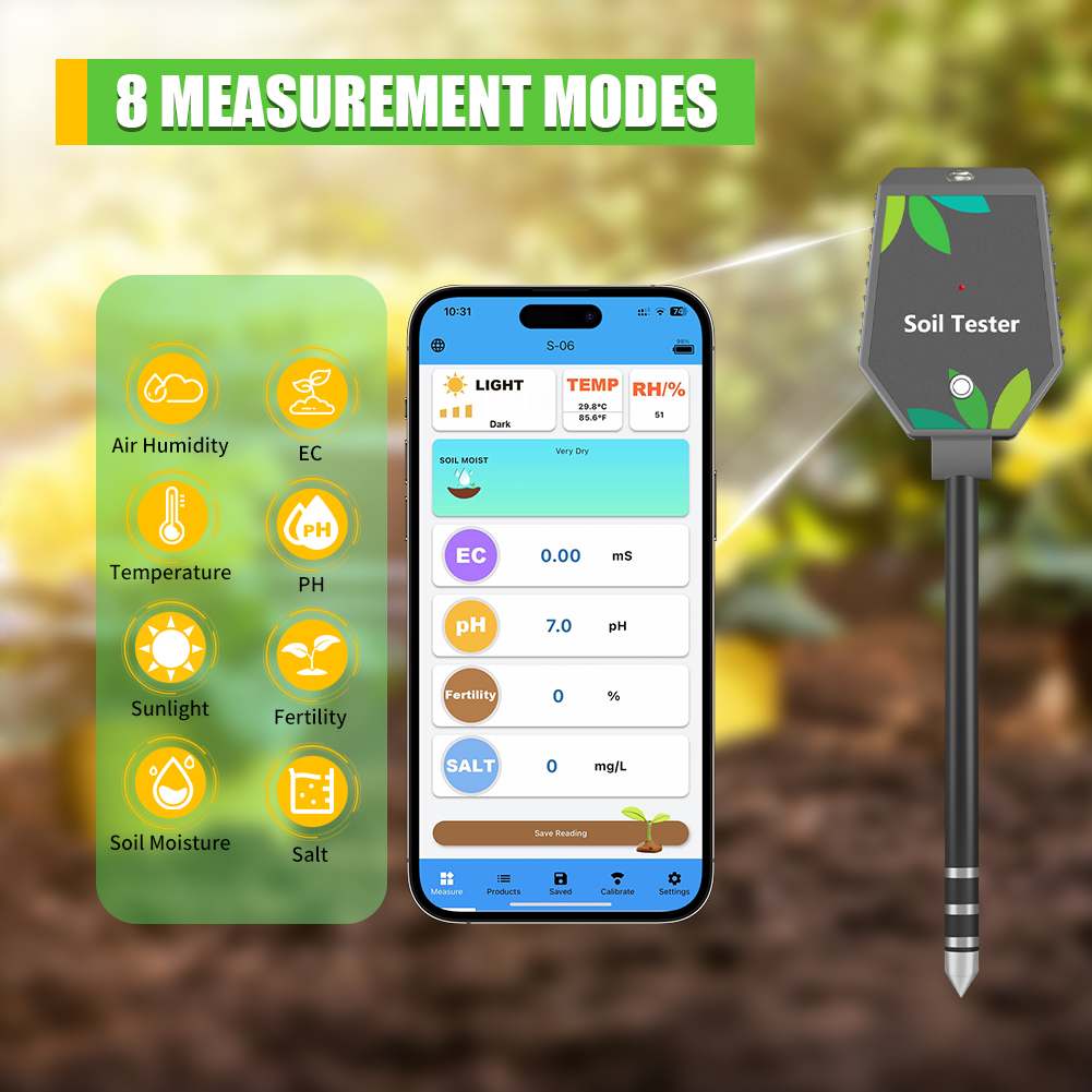 YY-1088W  Wireless Bluetooth 8-in-1 Soil Tester
