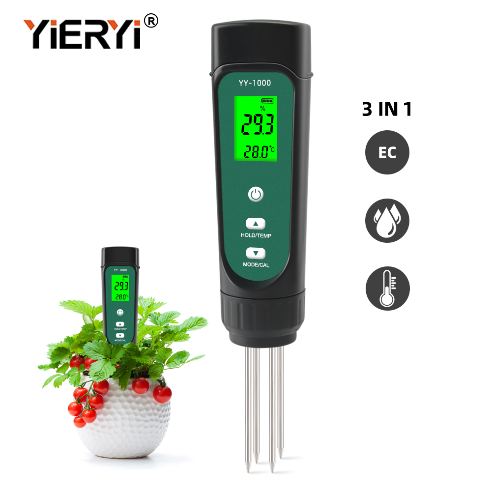 Professional Soil EC Conductivity & Moisture Meter - YY-1000, Multi-Parameter Analysis