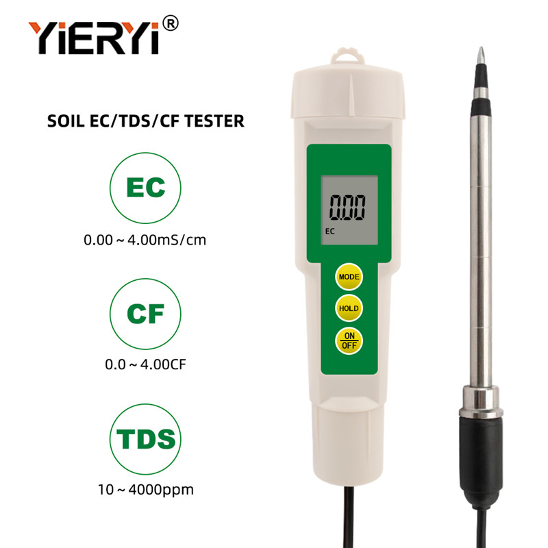 EC-3185 3-in-1 Soil EC/TDS/CF Tester – High Accuracy Probe for Gardening & Agriculture