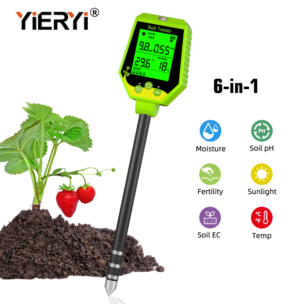 YY-1088G Large LCD 6-in-1 Soil Tester