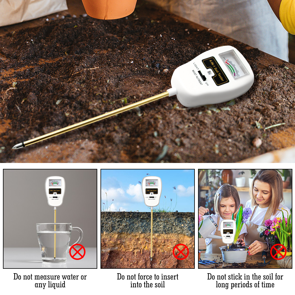 Laboratory Grade 4-in-1 Digital Soil pH Meter – ATC, Backlit, 0.1 Accuracy, Fast Response for Research & Education