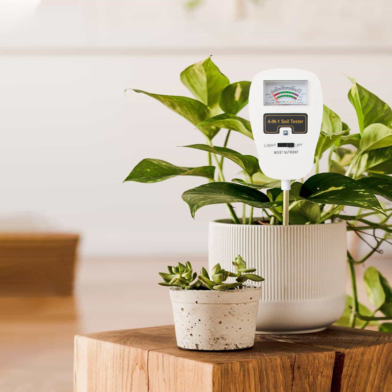 Professional 4-in-1 Digital Soil pH Meter for Agricultural & Laboratory Use - Fast, Accurate, and Portable Tester