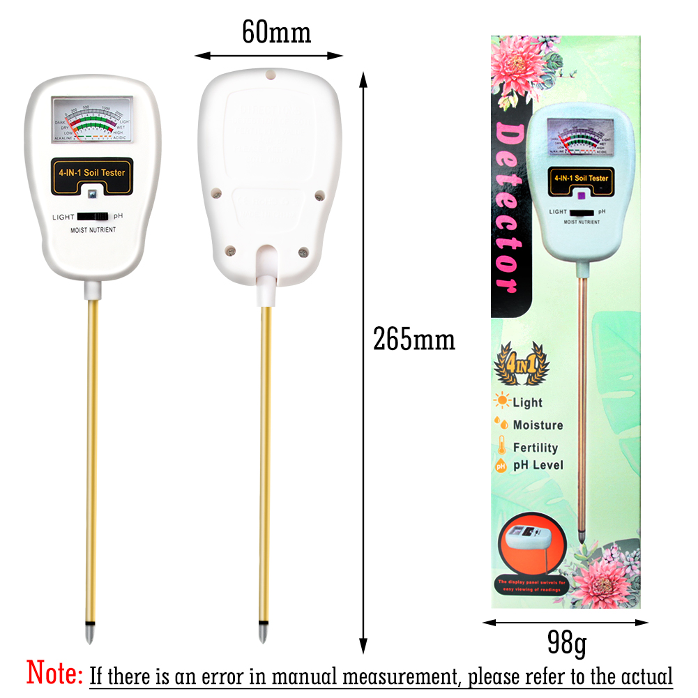 High Sensitivity Digital 4-in-1 Soil pH Meter – Scientific Grade Soil Analyzer for Research, Garden, and Farm