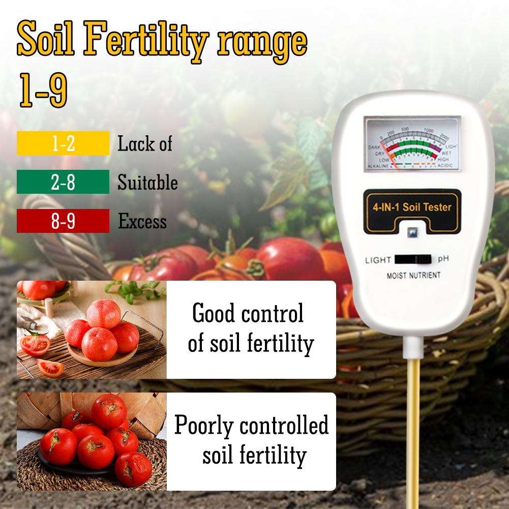 Eco-Friendly 4-in-1 Digital Soil pH Meter – Sustainable Soil Health Monitor for Organic Farms & Eco Gardens