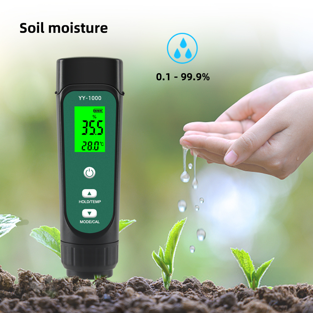 YY-1000 3-in-1 Soil Tester: EC, Temperature, Humidity Meter for Greenhouses