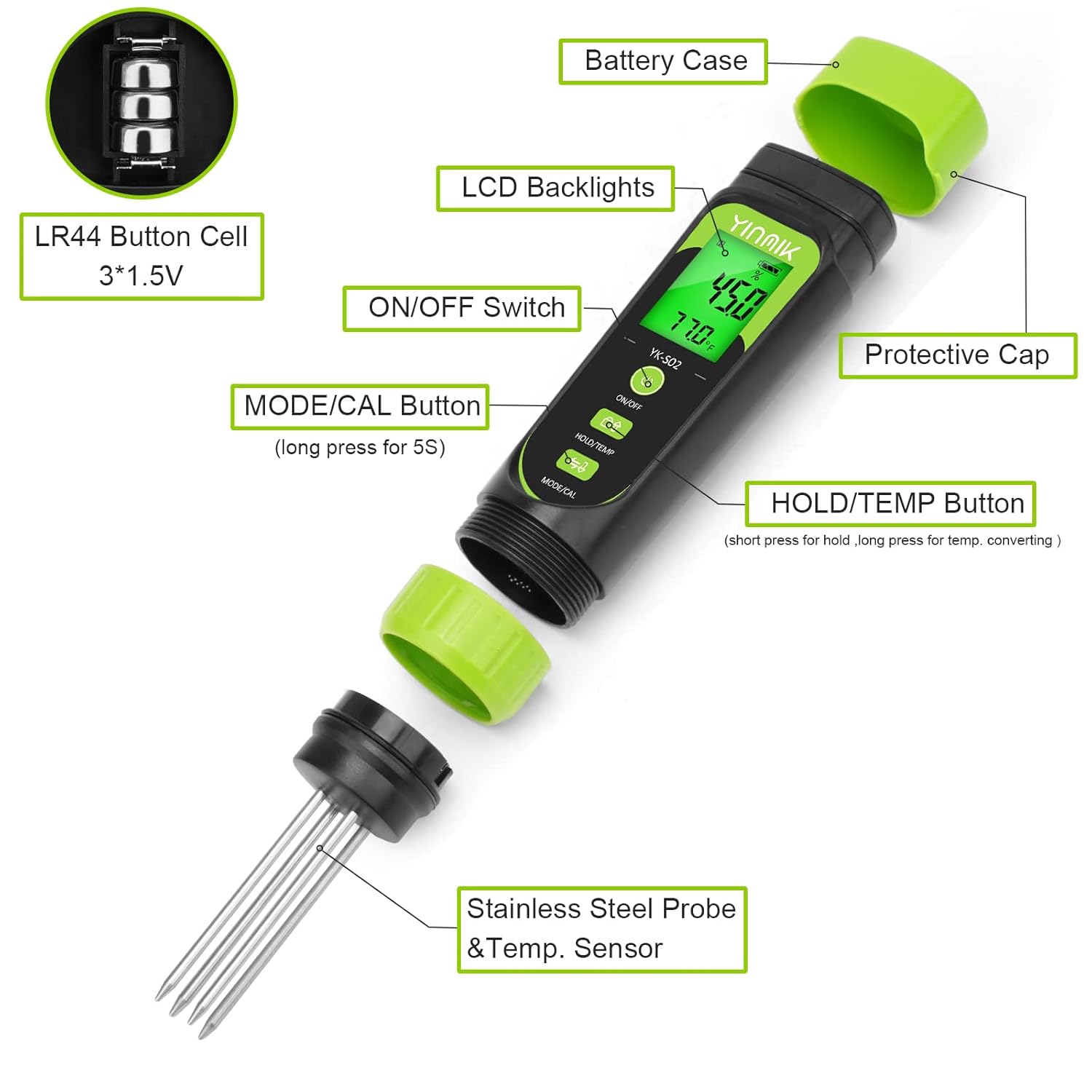 Professional Soil EC Conductivity & Moisture Meter - YY-1000, Multi-Parameter Analysis