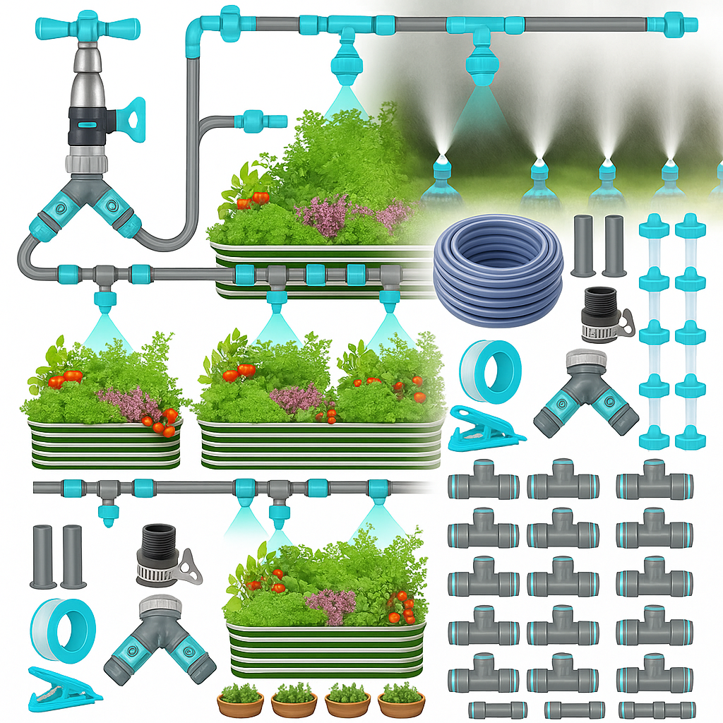 Tropfbewässerungsset für vertikale Gärten – ergonomische Werkzeuge & platzsparendes Design