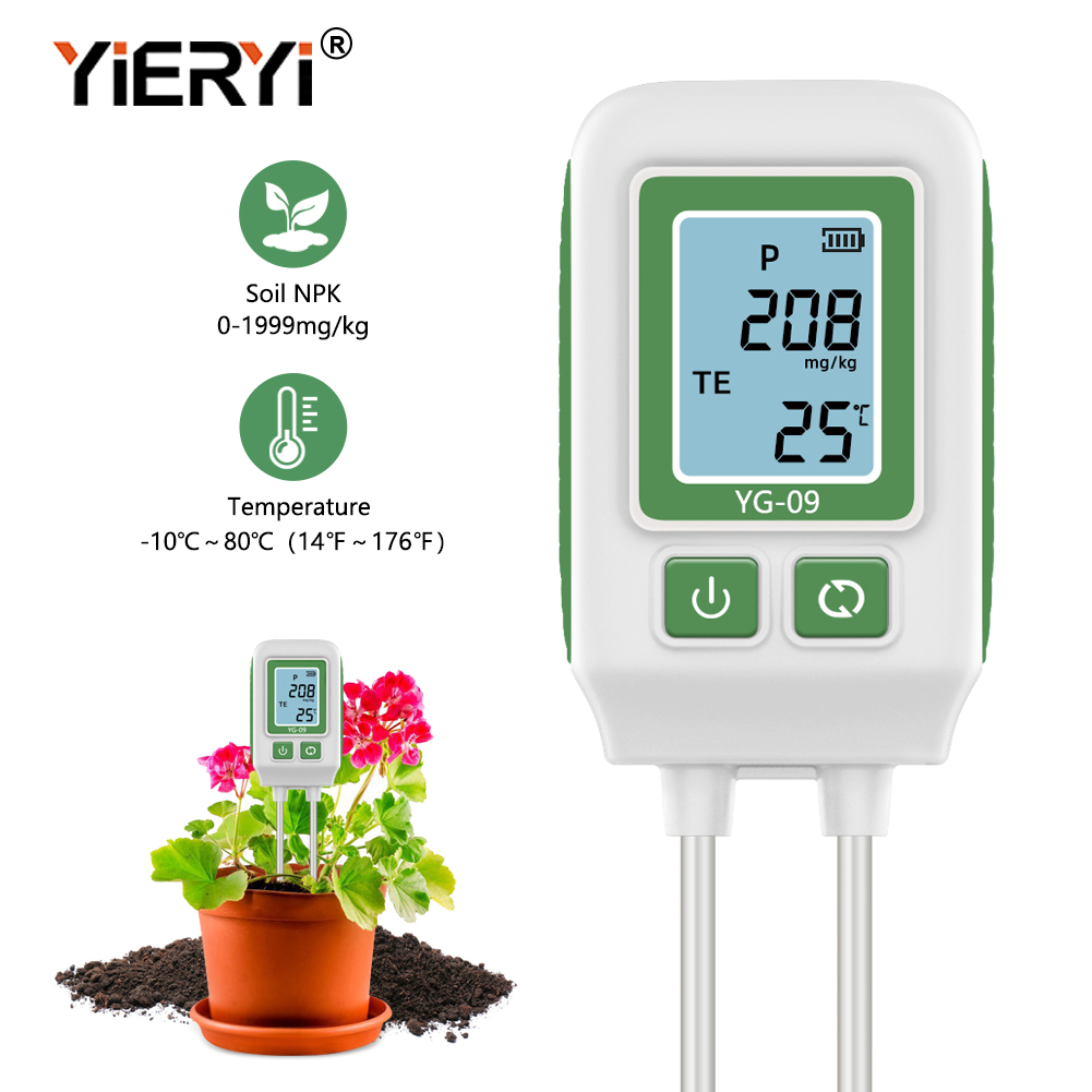 Greenhouse & Nursery Digital Soil Analyzer – Fast NPK & Temperature Monitoring