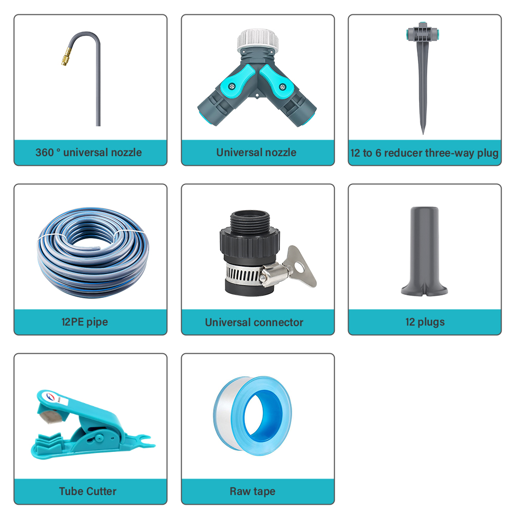 Kit de irrigação por gotejamento vertical com ferramentas ergonômicas e design que economiza espaço