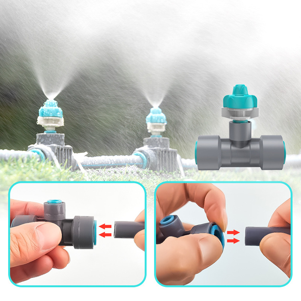 Kit de Ventilateur de Brumisation Réglable – Système de Refroidissement Portable pour Jardin, Événements Extérieurs, Barbecue et Camping