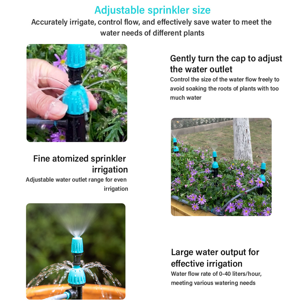 Adjustable Garden Irrigation System Kit with Timer and 3 Watering Modes