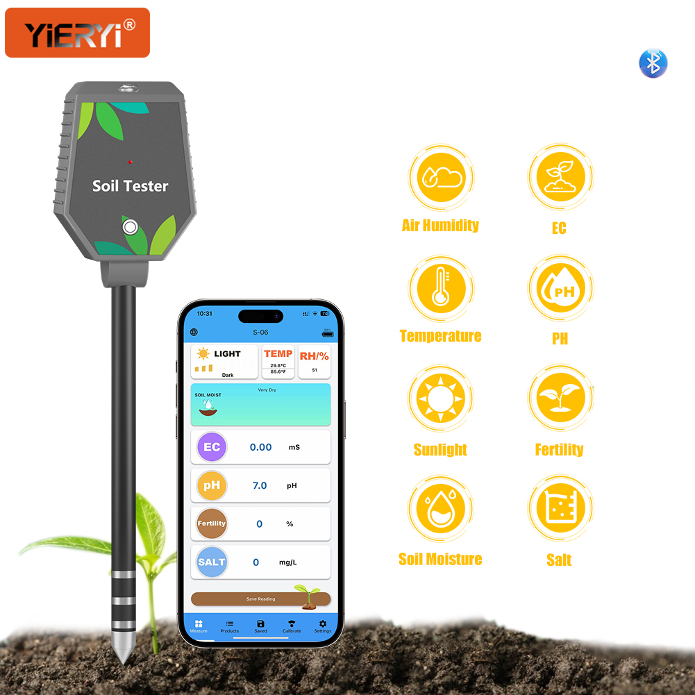 Comprehensive Soil Health Monitoring Kit with Bluetooth App