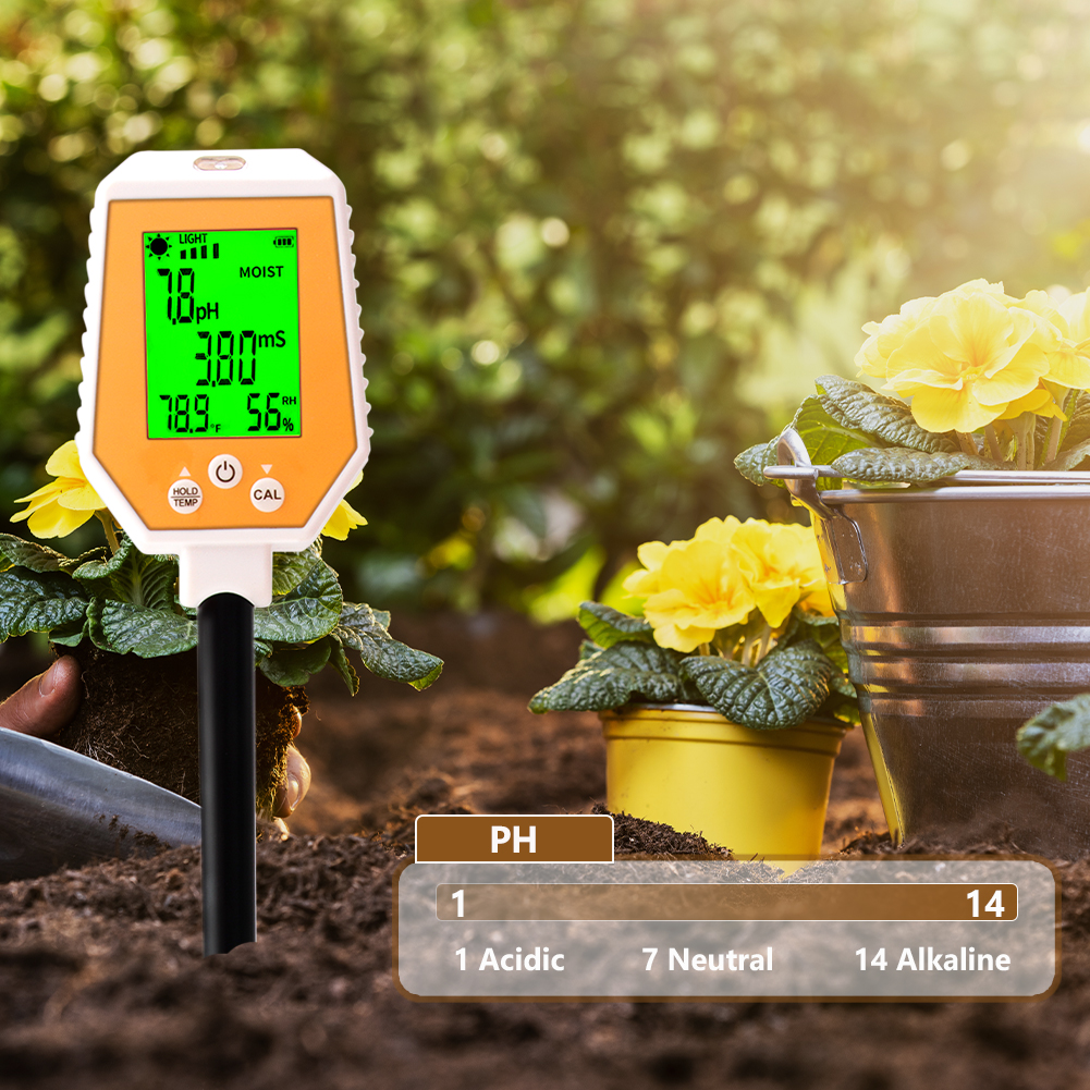 Plant Health Bluetooth Soil Tester – 8 in 1 Analyzer