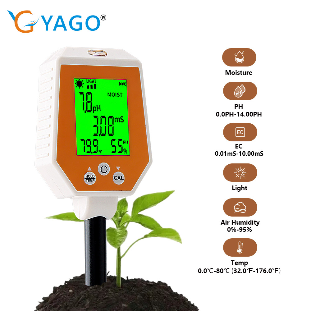 Ultimate 6-in-1 Soil Analyzer – Maximize Yields with Fast & Reliable Digital Soil Test Kit