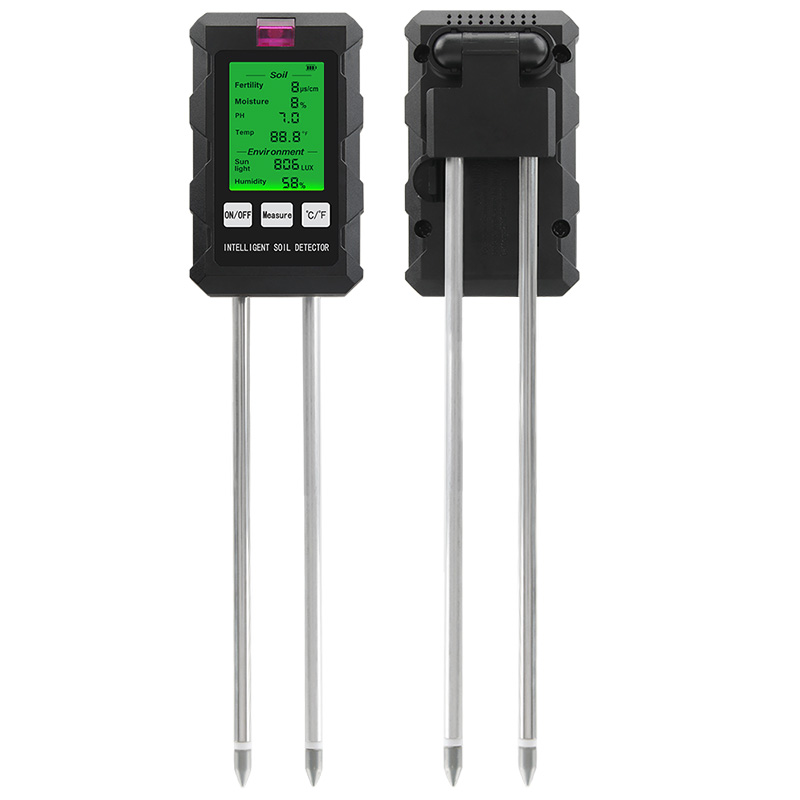 6-in-1 Intelligent Soil Tester – PH, Fertility, Moisture, Light, Temperature & Humidity Detector for Garden & Agriculture