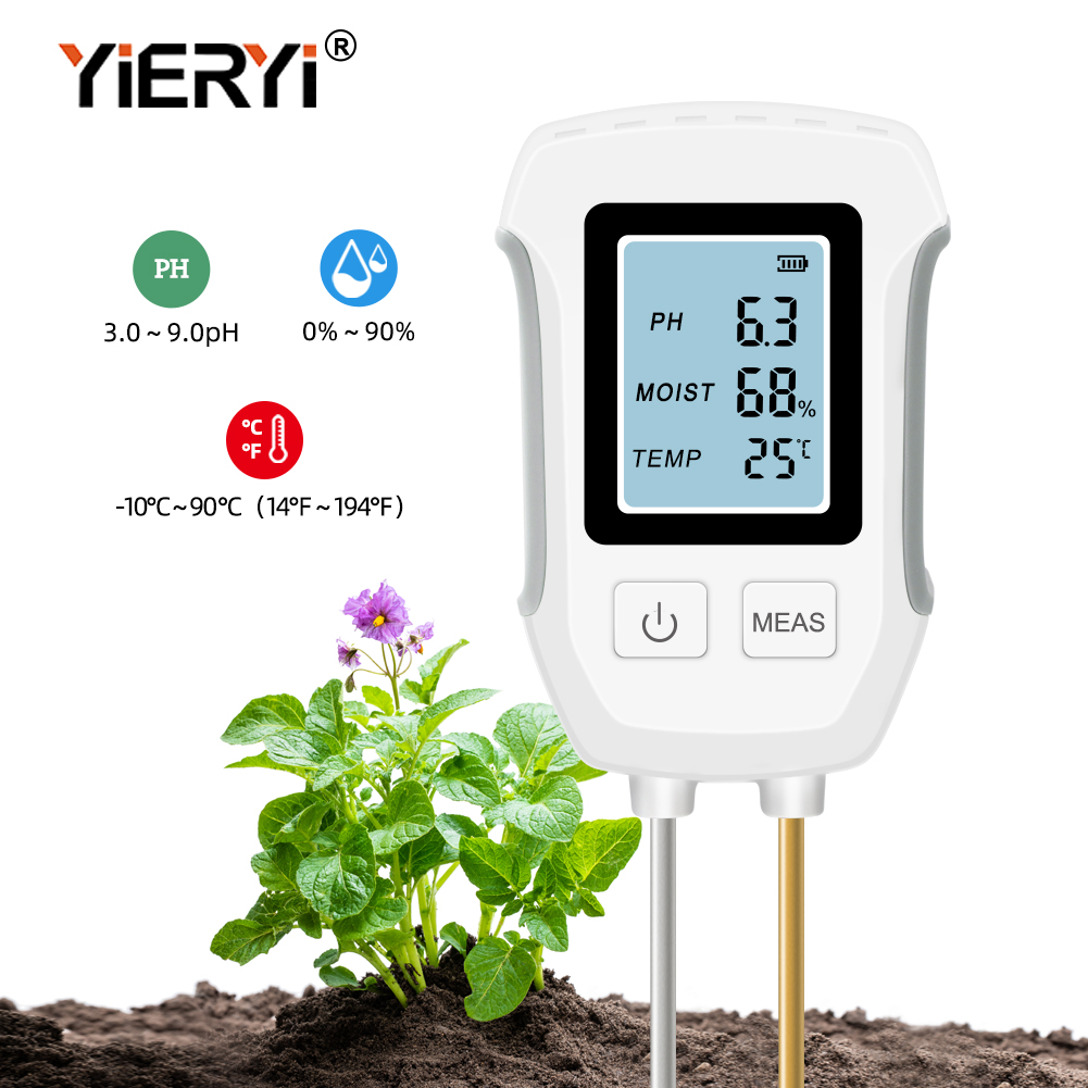 Multi-Scene Digital Soil pH Meter for Garden Home, Greenhouse, and Orchard – Fast, Accurate, Backlit, Portable