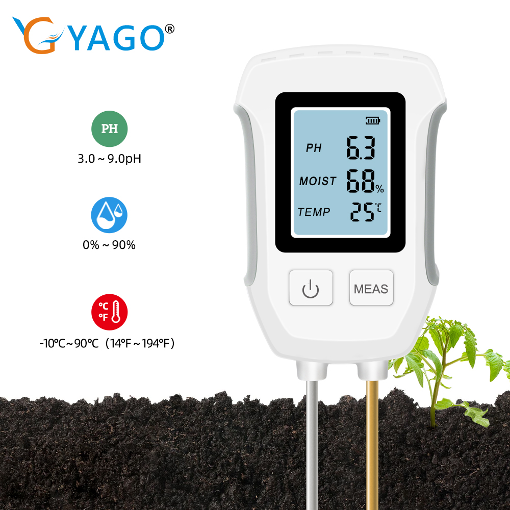 Smart Digital Soil pH Meter for Garden, Home, and Scientific Research – High Sensitivity, Backlit, ATC Calibration