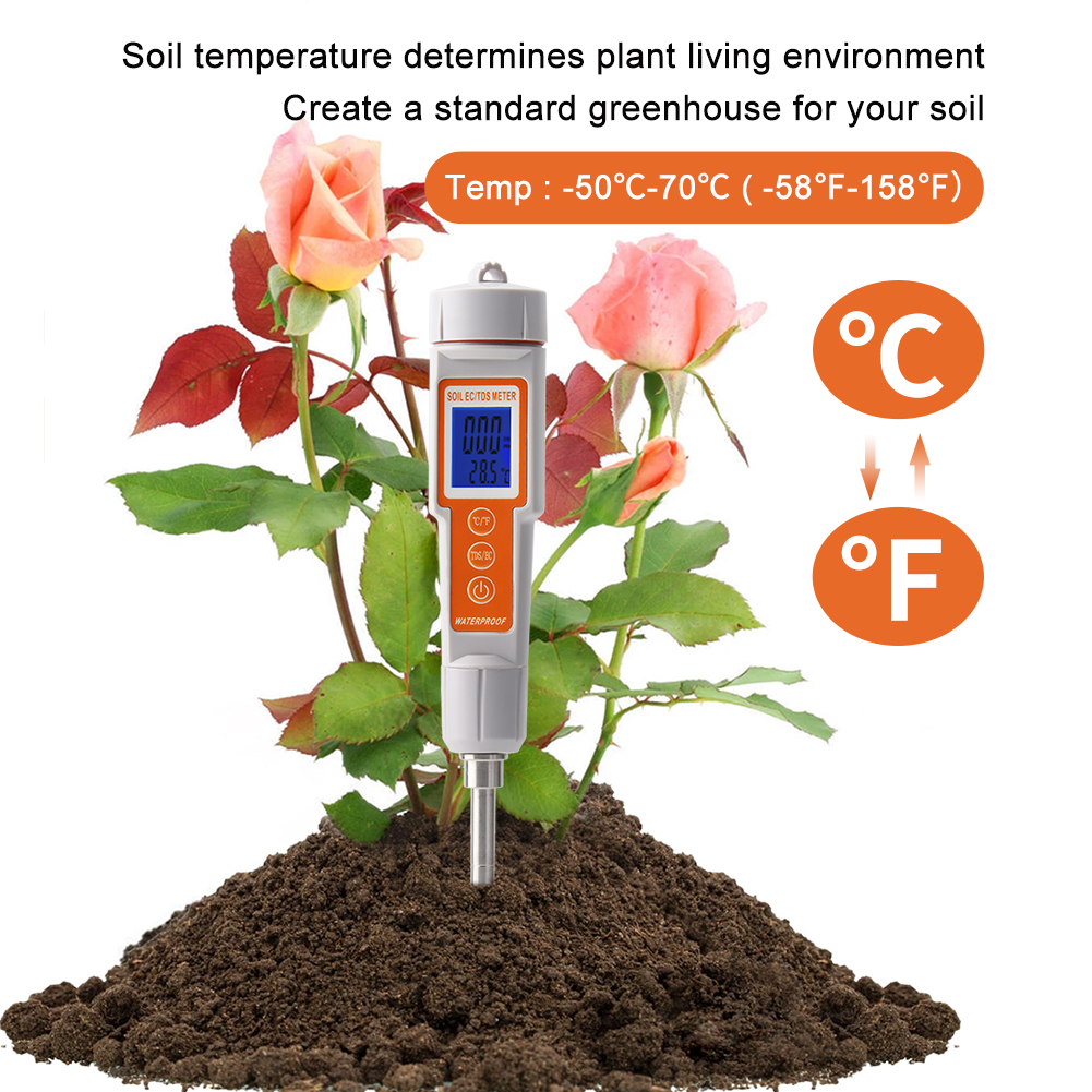 EC-TDS-661 3-in-1 Soil Tester – EC, TDS & Temperature Meter for Precision Soil Analysis