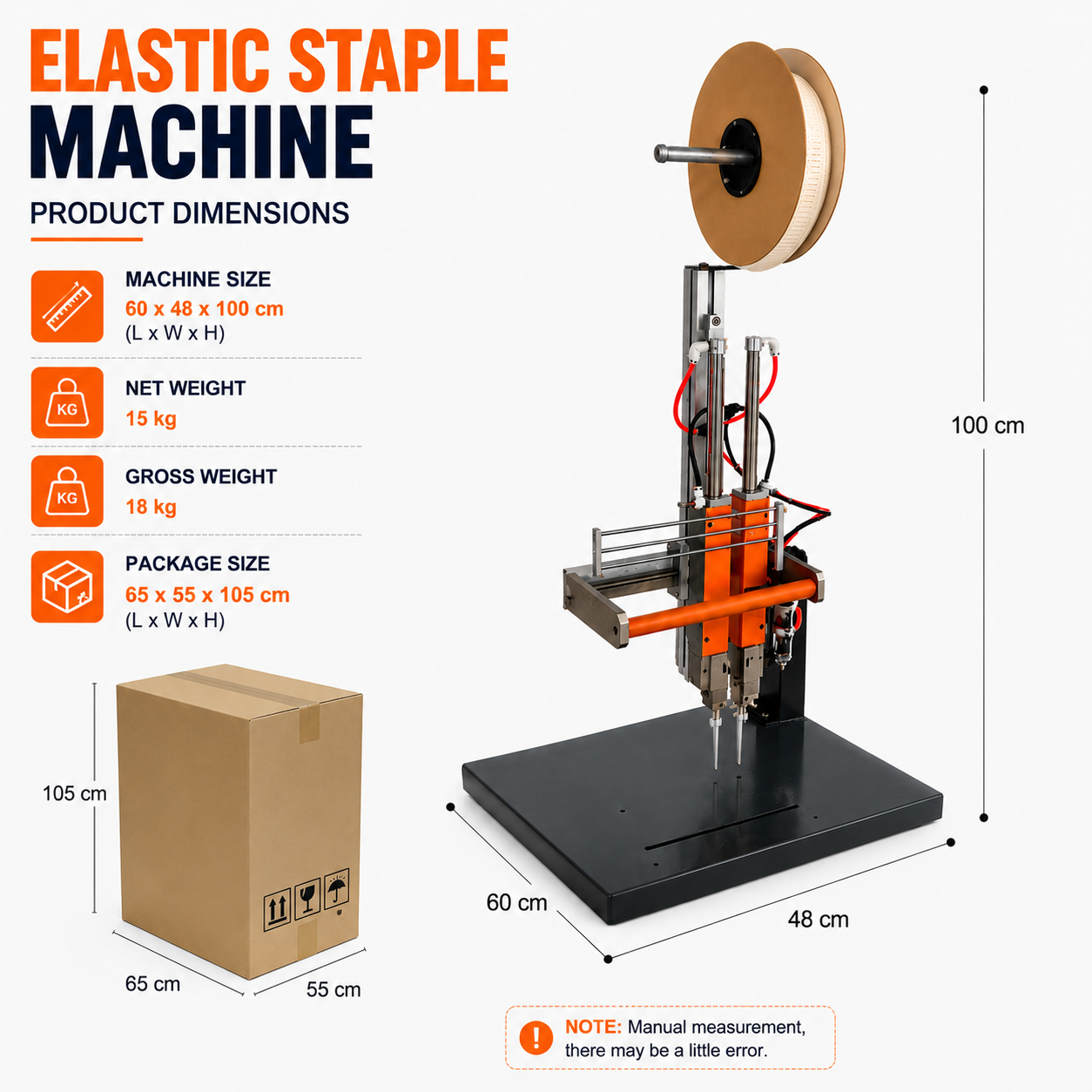 Industrial Elastic Staple Machine Energy-Saving System Automatic Dual Head Pneumatic Bladeless Fastening Equipment