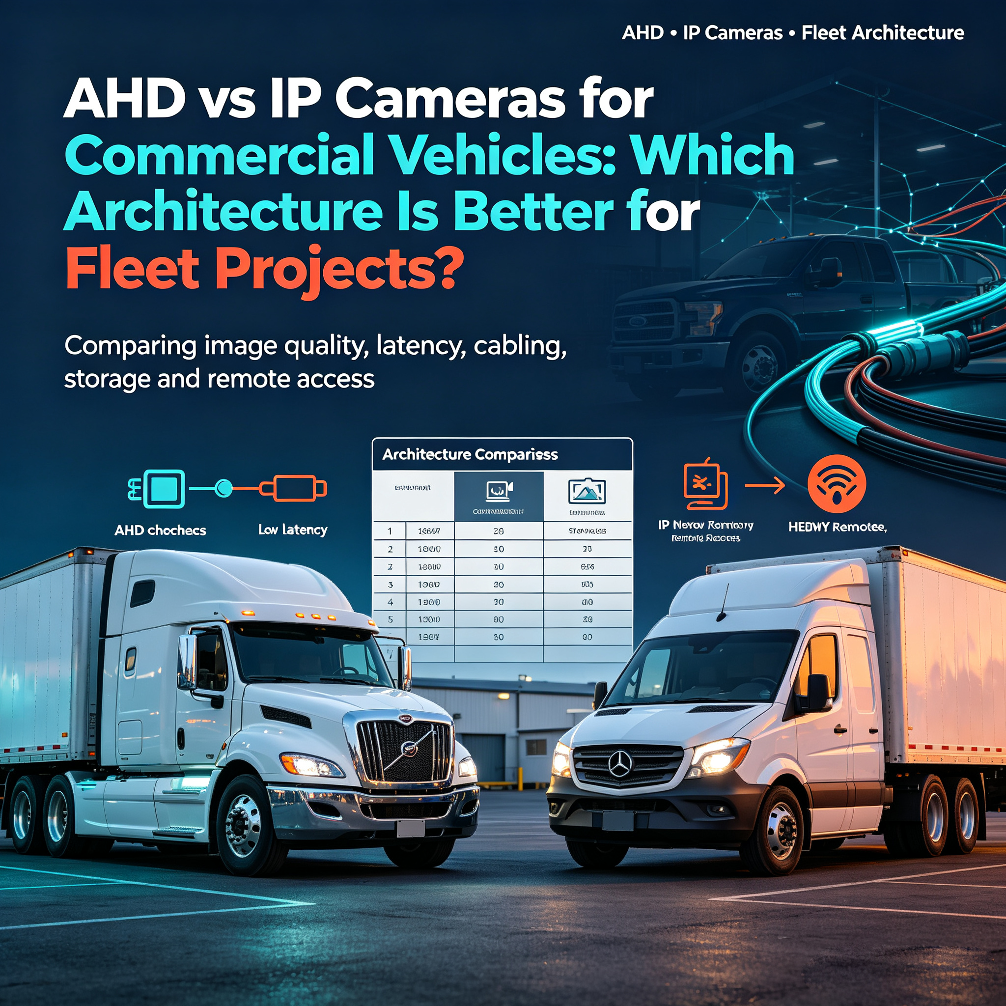 AHD vs IP Cameras for Commercial Vehicles: Which Architecture Is Better for Fleet Projects?