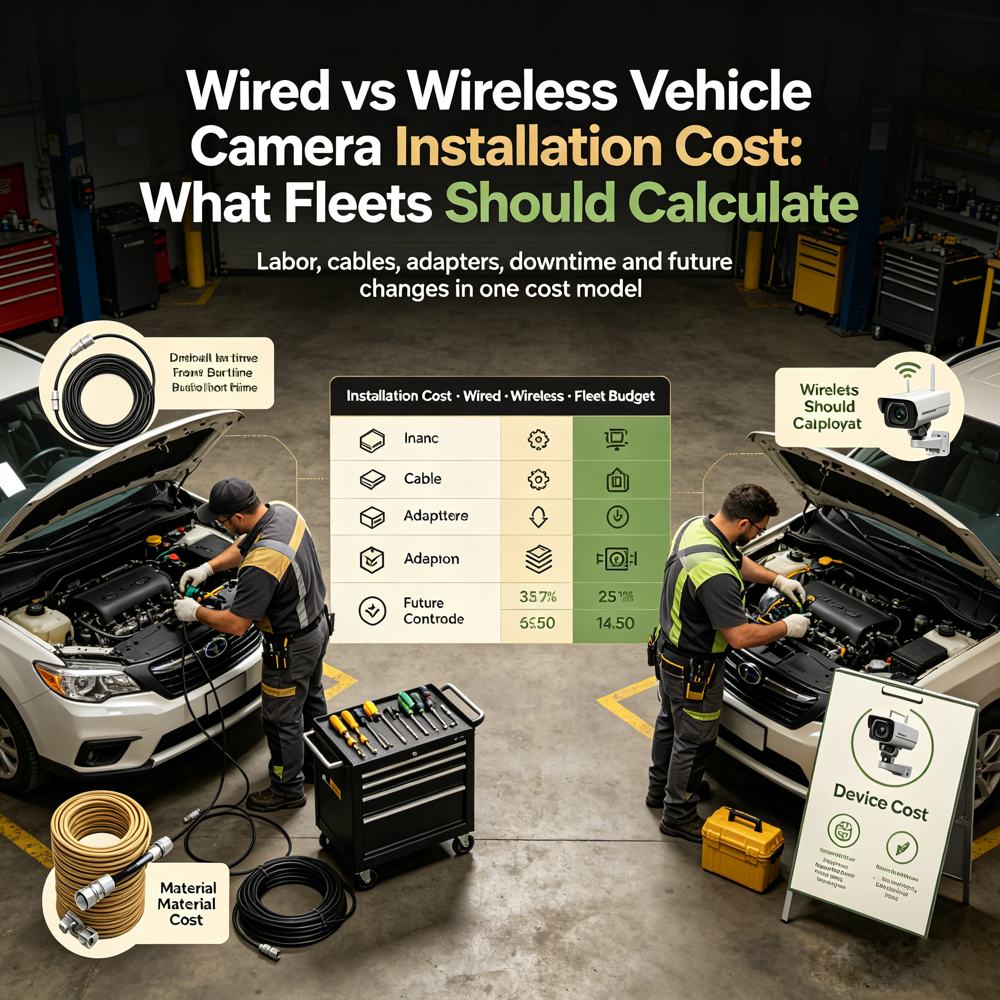 Wired vs Wireless Vehicle Camera Installation Cost: What Fleets Should Calculate