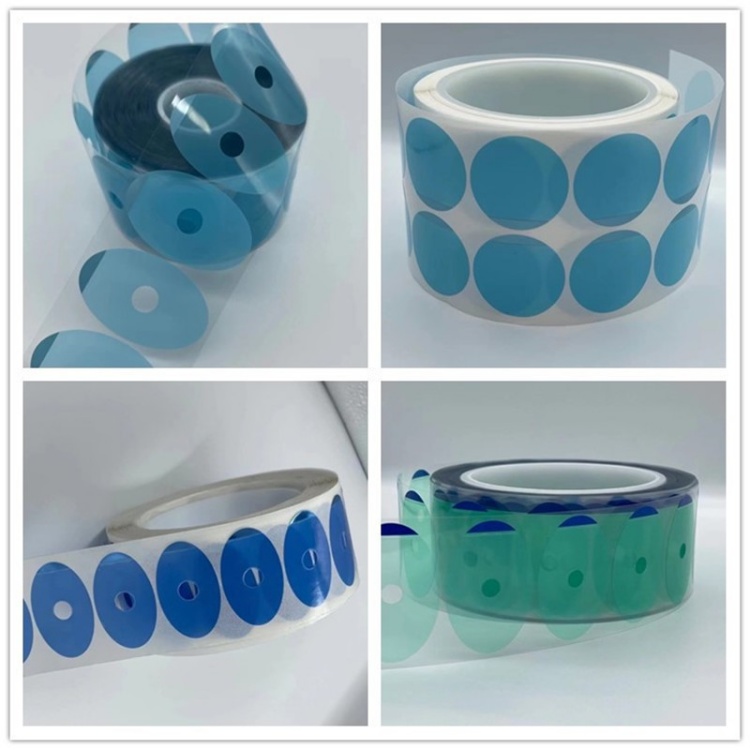 High-Adhesive Blue Round Lens Blocking Pads Roll for Optical Lens Edging Machines