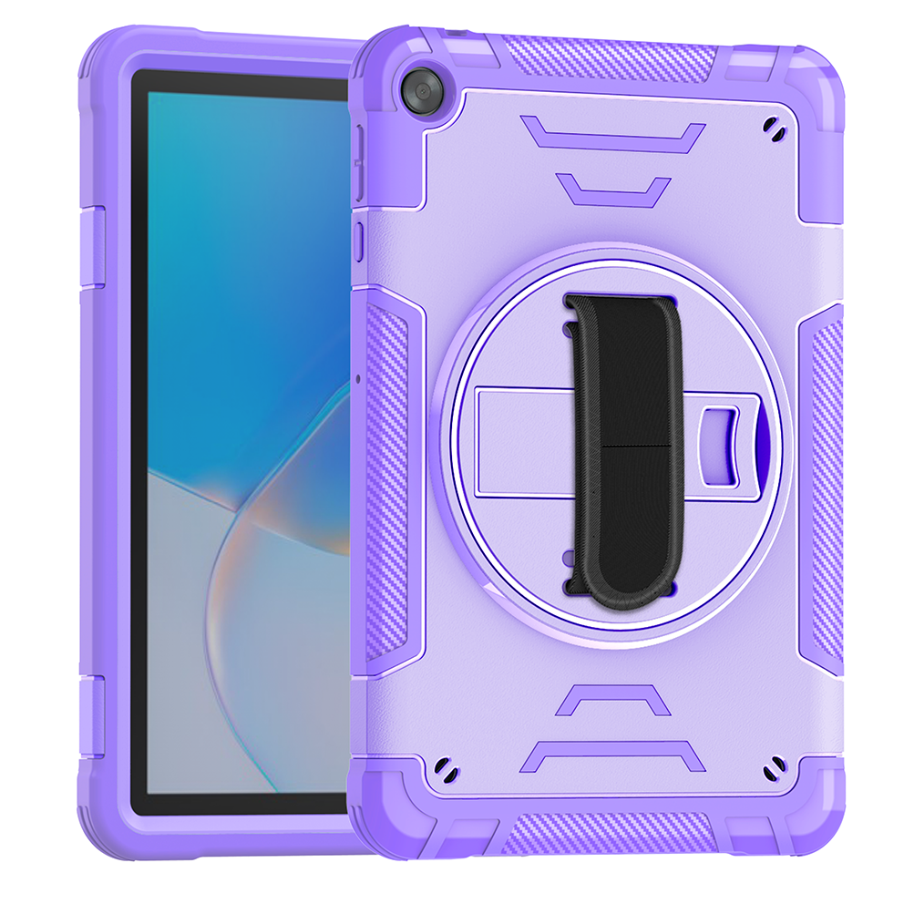 TOZIZO for Huawei MatePad SE Multi-Function TPU Case Purple with Foldable Stand, Adjustable Hand Strap & Shoulder Strap for Business Presentations