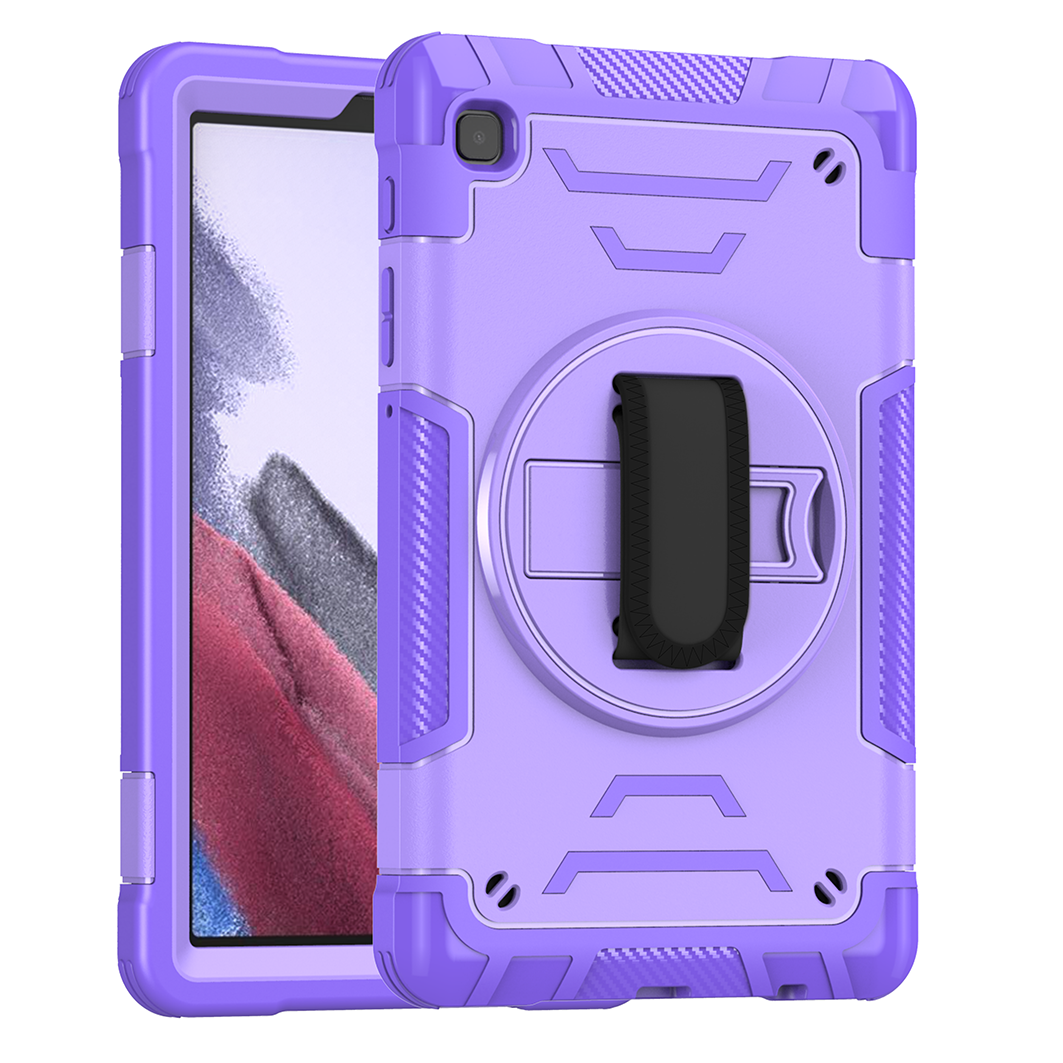 TOZIZO Purple Wholesale Case for Samsung Tab A7 Lite, Anti-Slip Dust-Resistant TPU Defender with Multi-Angle Stand and Adjustable Carry Straps