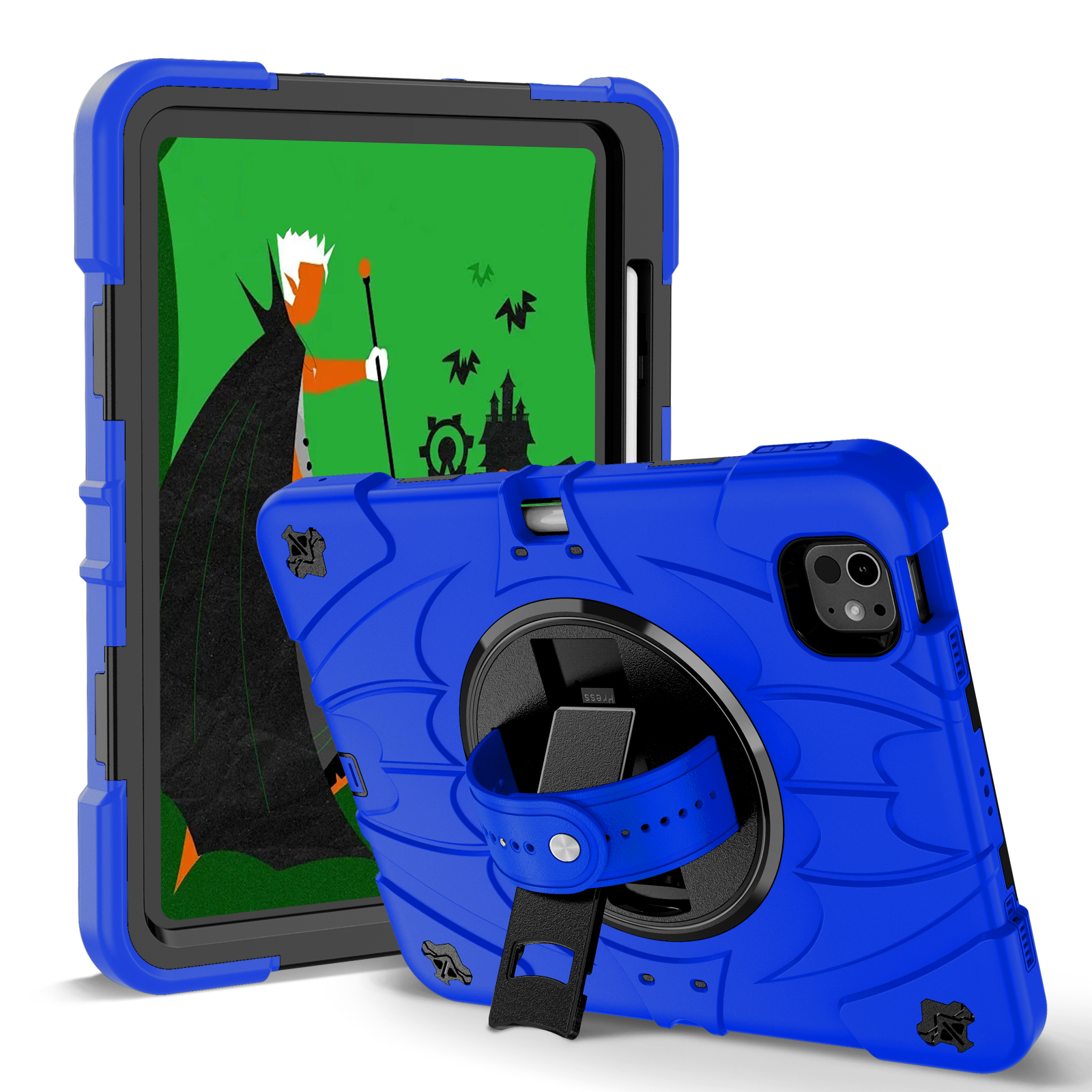 TOZIZO Blue Rugged Armor Case for iPad Pro 11 with 360° Stand for Business Users
