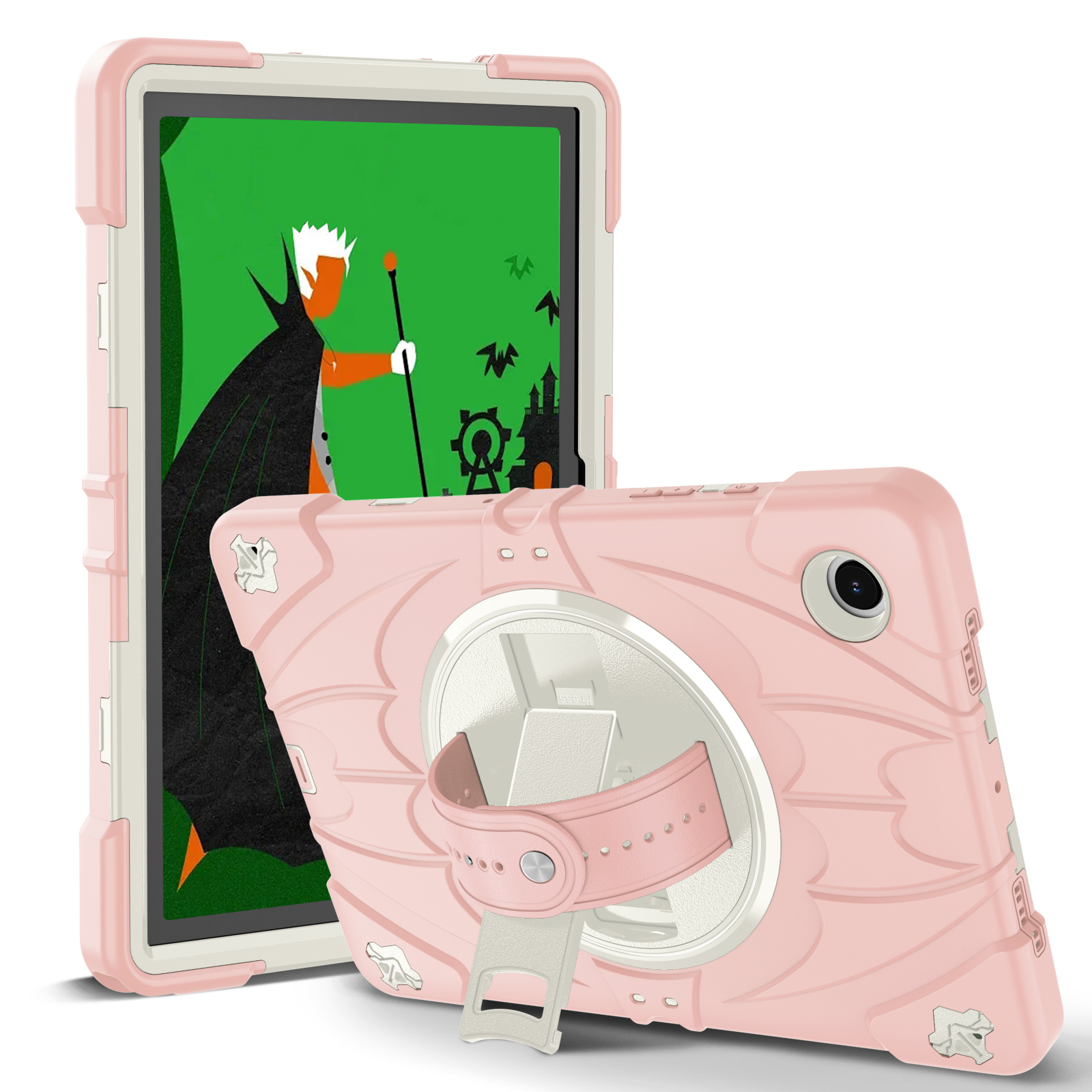 TOZIZO Pink Heavy Duty Case for Samsung Tab A8 with 360° Stand | School & Education Procurement